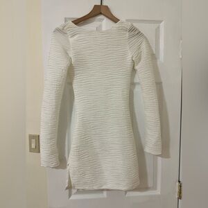 Princess Polly Backless White Patterned Mini Dress